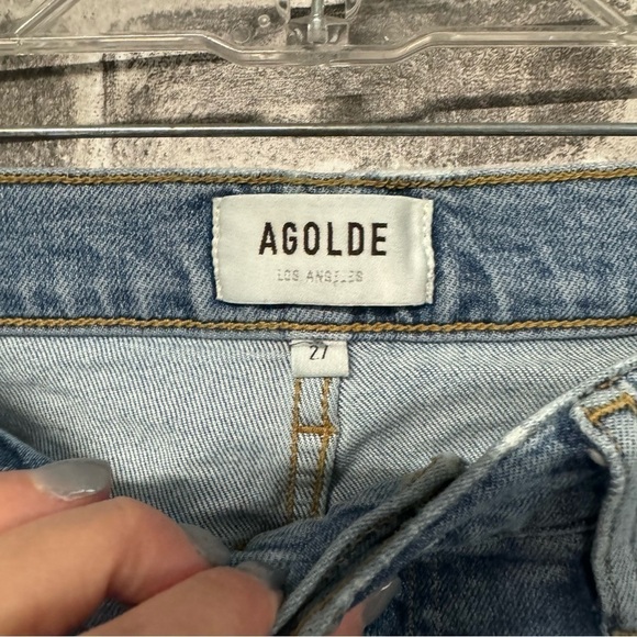 Agolde 90'S PINCH WAIST HIGH RISE STRAIGHT jeans IN NAVIGATE - Picture 4 of 11
